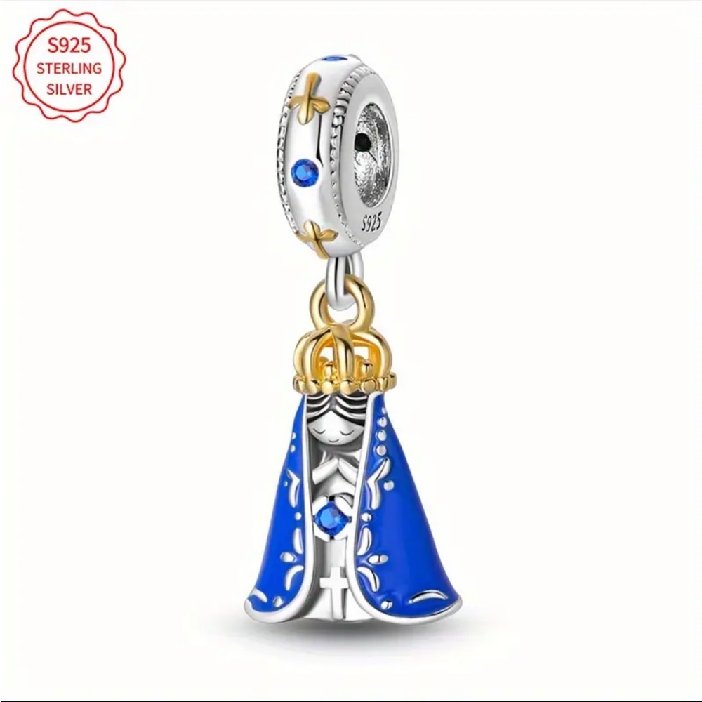 925 Nossa Senhora Aparecida Bracelet Charm-NEW
